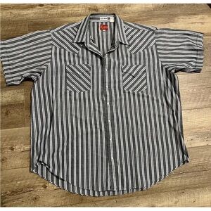 Vintage BIG MAN Ely Plains Pearl Snap Short Sleeve Western Shirt